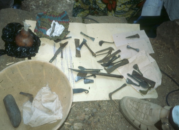Ceremony in Benin where excisors hand in their knives and cutting tools. Ceremony in Benin where excisors hand in their knives and cutting tools.