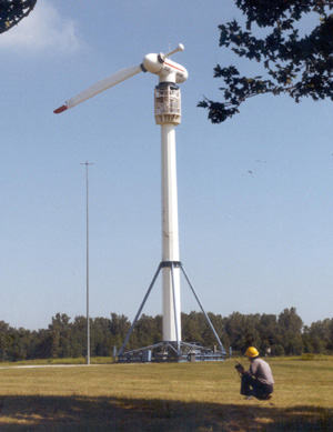 Windturbine met één wiek